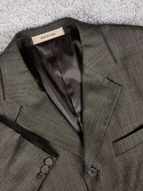 Vintage 90s Gulliano Couture 40S 34x30 Multicolored Green Mens Suit